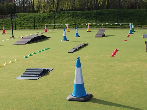 Freestyle bike track hurdles