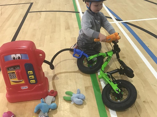 Kids balance bike practice