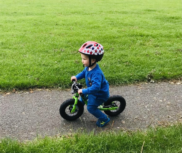 Toddler balance bike practice