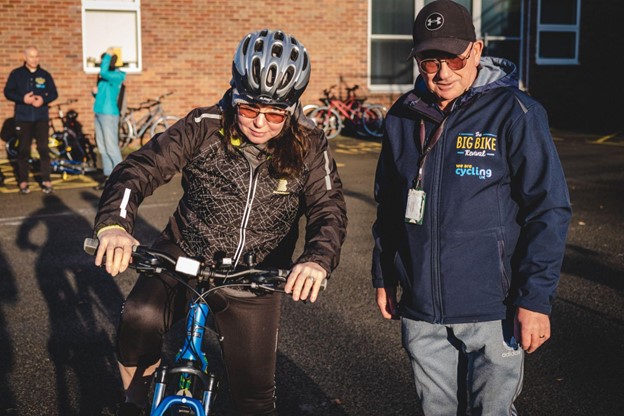 Adult cycling group